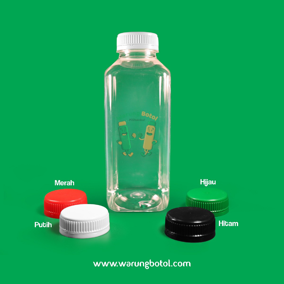 distributor jual botol kale kotak 500ml bening murah terdekat bandung jakarta bogor bekasi